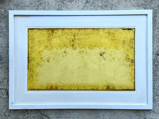 Framed Yellow Abstract Art Print — additional photo 1