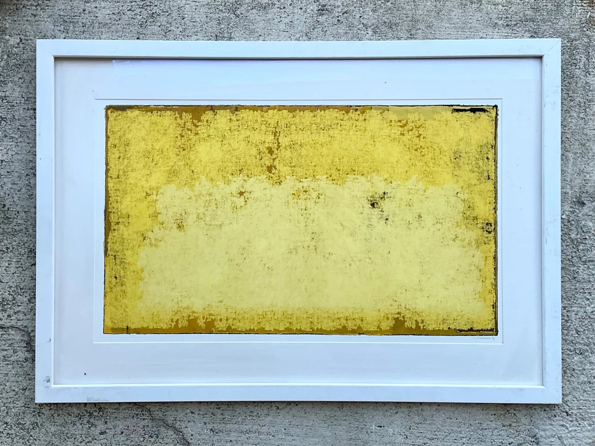 Framed Yellow Abstract Art Print — additional photo 3