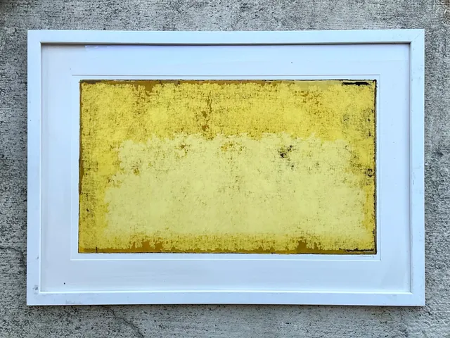 Framed Yellow Abstract Art Print — additional photo 3