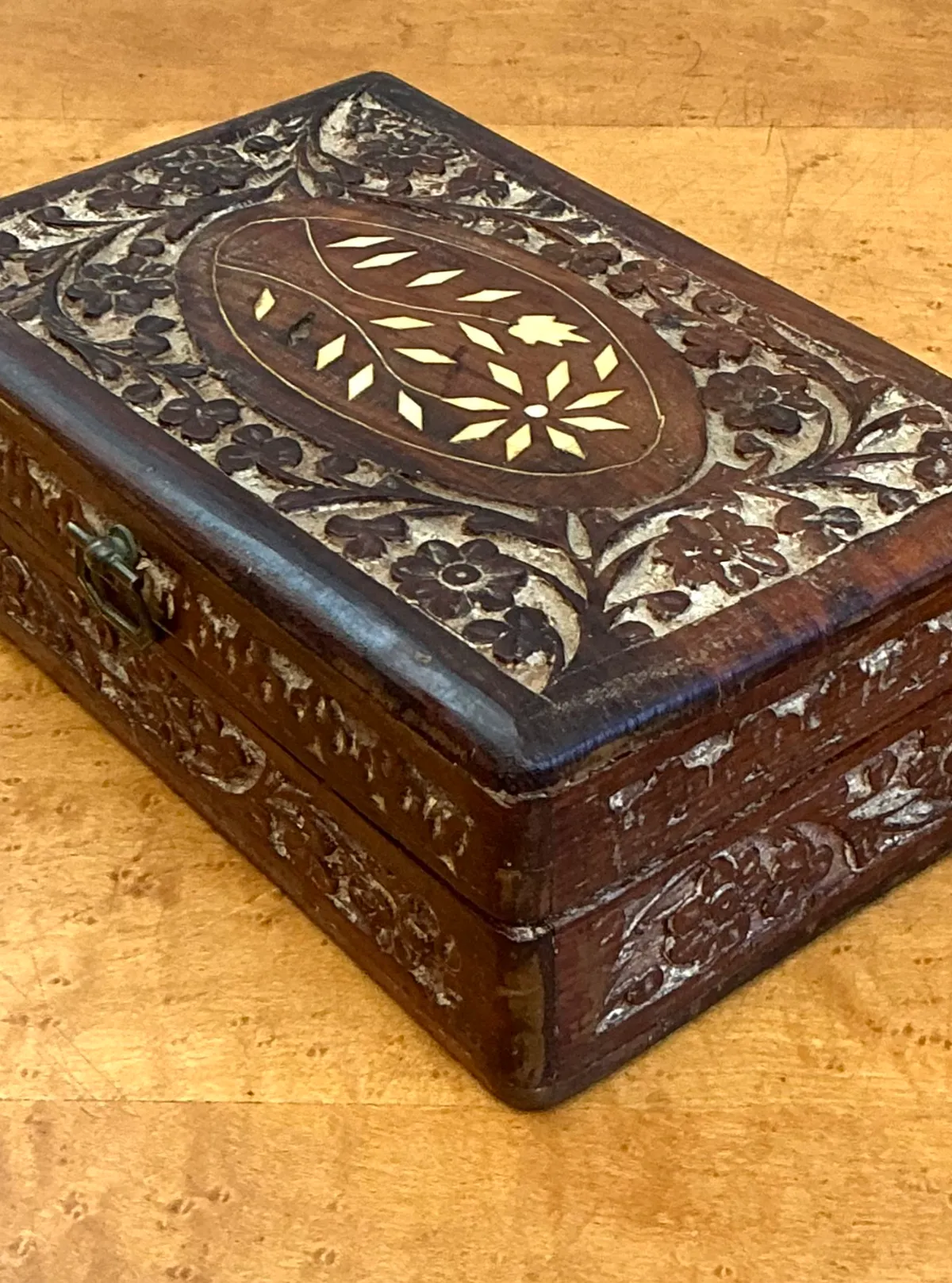 Vintage Inlaid Wood Trinket Box — additional photo 6
