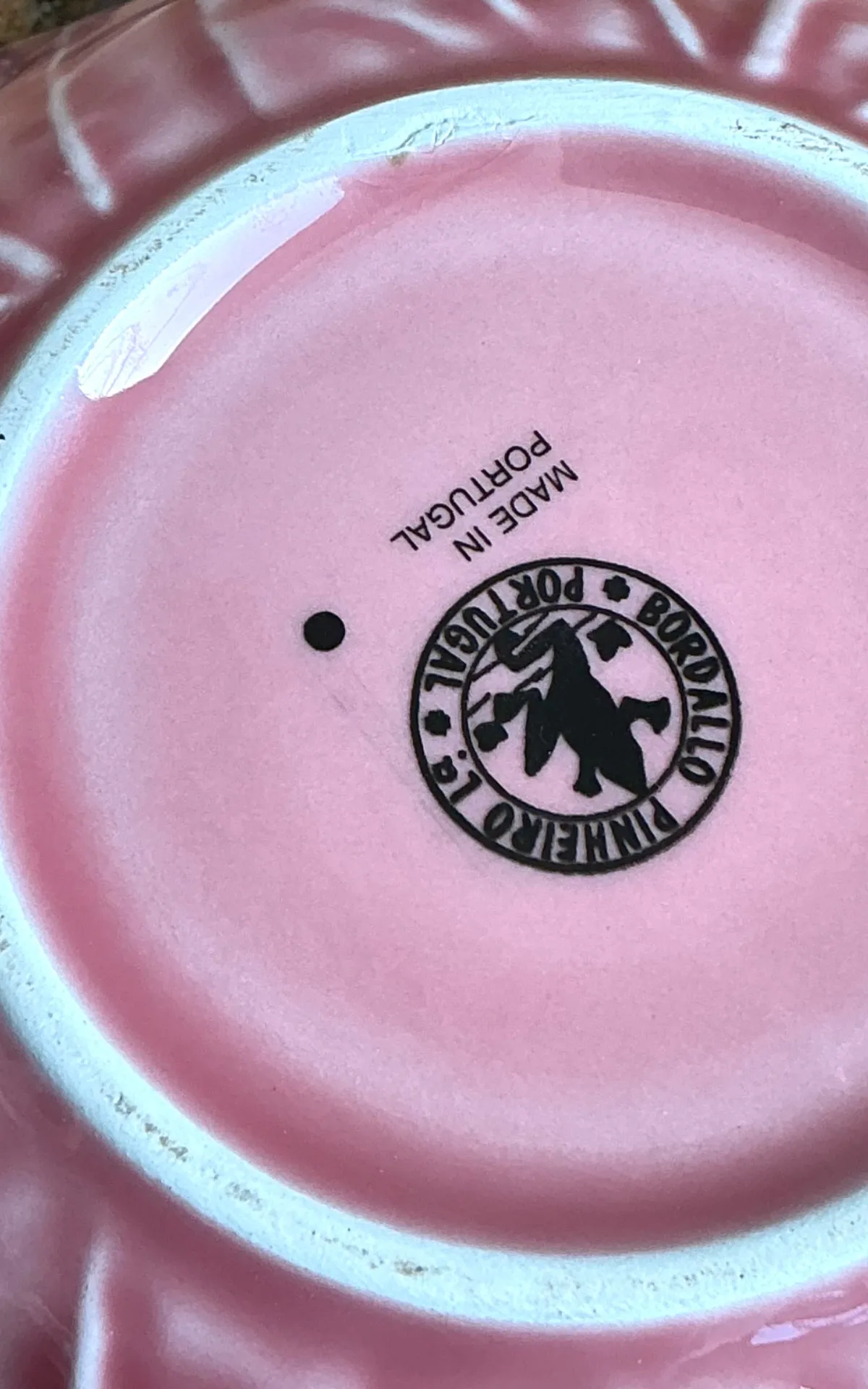 Vintage Bordallo Pinheiro Pink Cabbage Leaf Ceramic Bowls - Set of 6 - Ceramic, 6.75W x 2.5H — additional photo 4