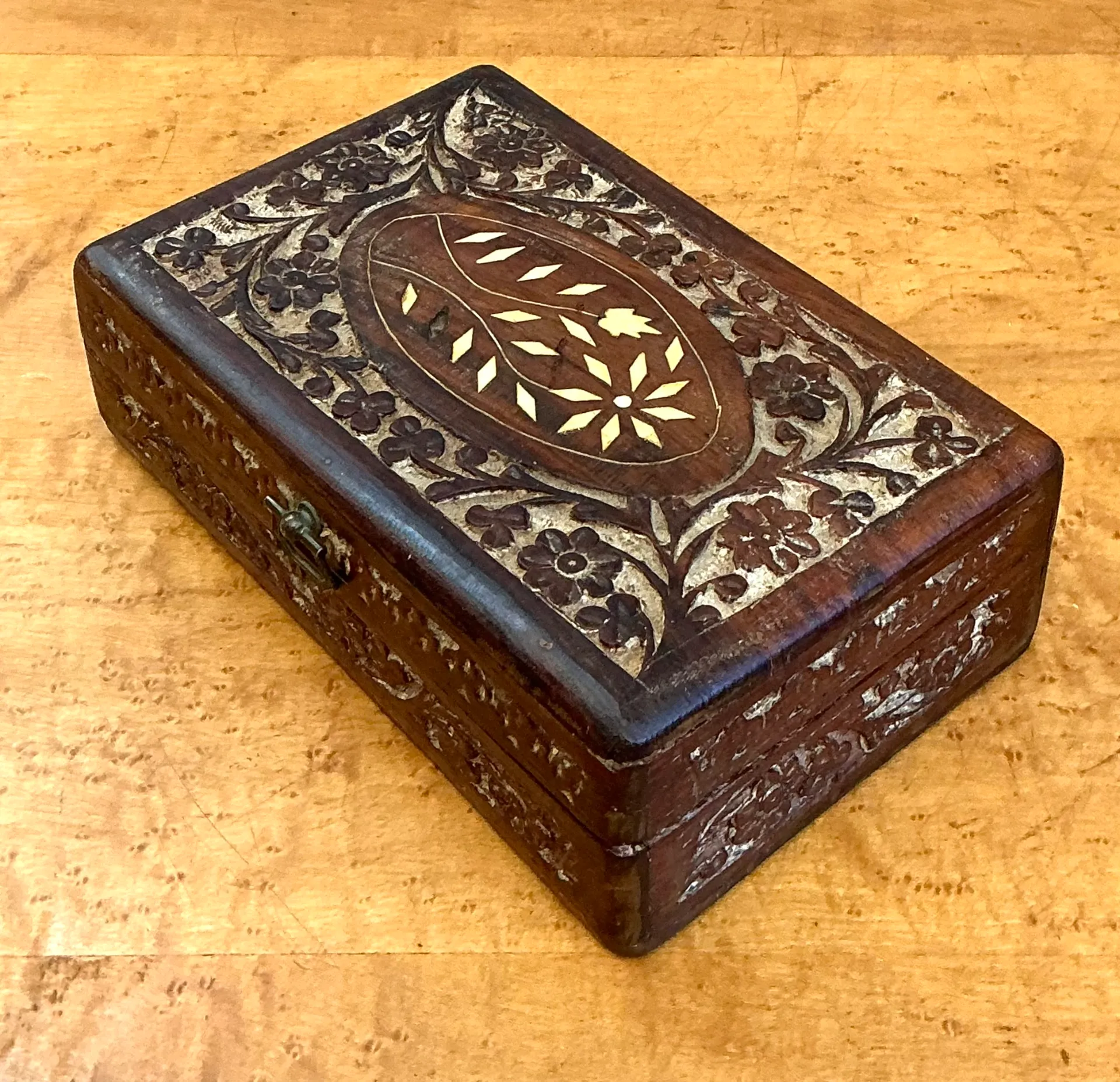Vintage Inlaid Wood Trinket Box — additional photo 4