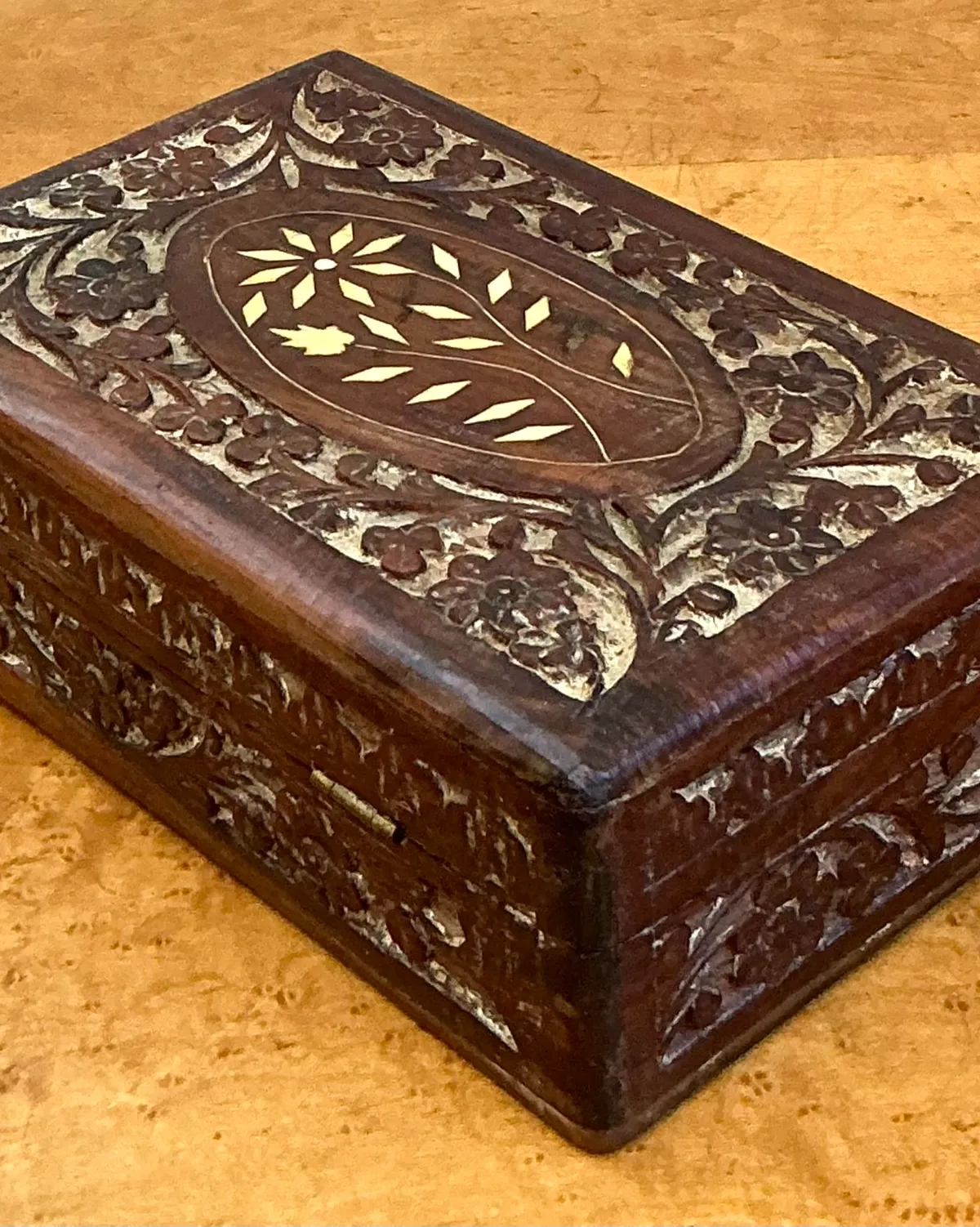 Vintage Inlaid Wood Trinket Box — additional photo 7