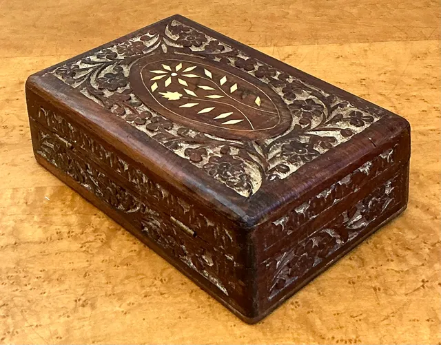 Vintage Inlaid Wood Trinket Box — additional photo 7