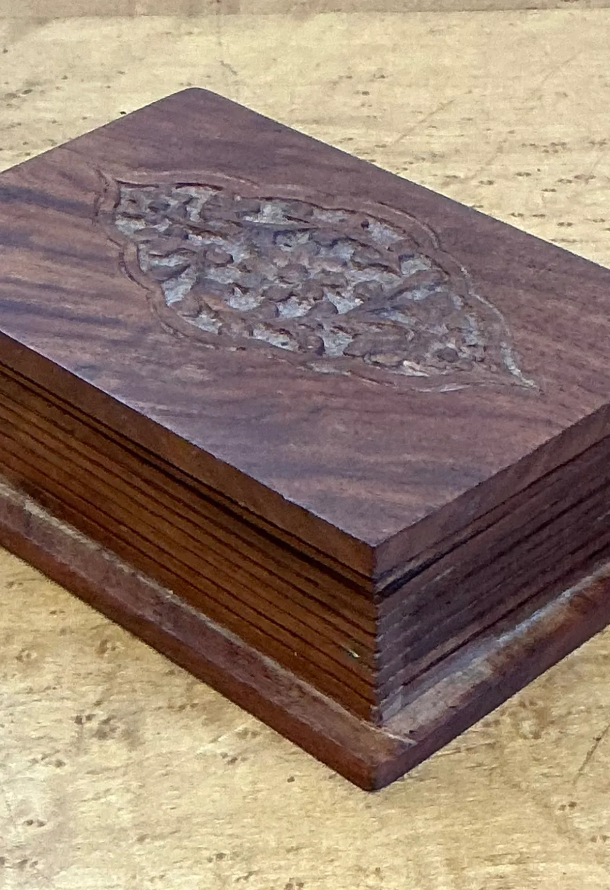 Vintage Carved Wood Trinket Box — additional photo 5