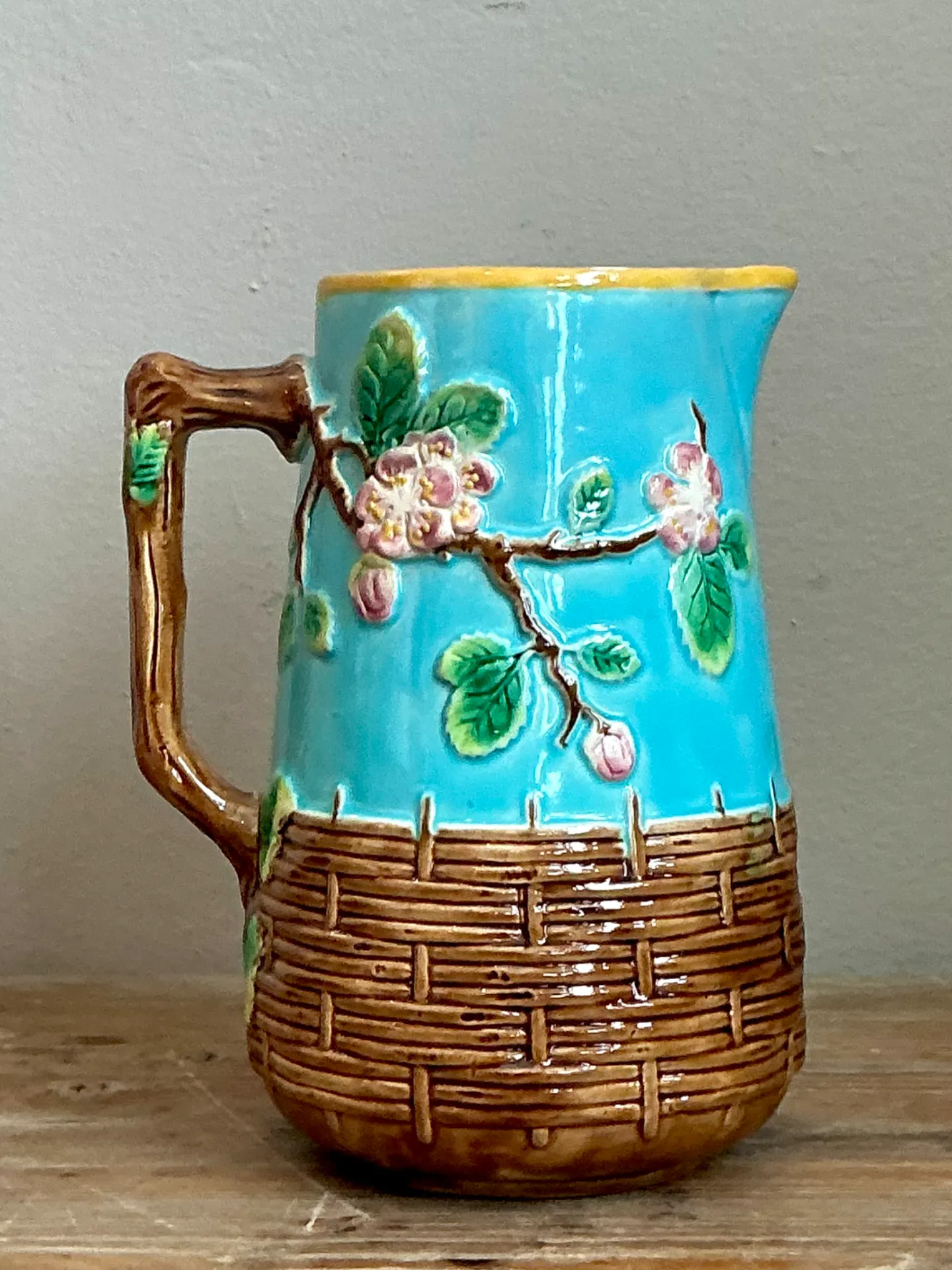 George Jones Majolica Blossom Pitcher — additional photo 8