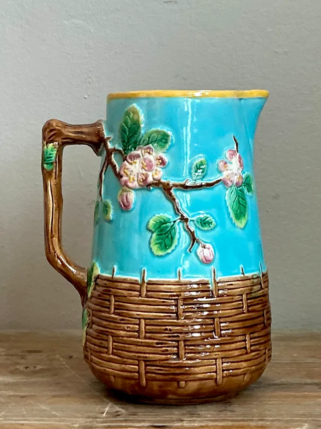 George Jones Majolica Blossom Pitcher — additional photo 8