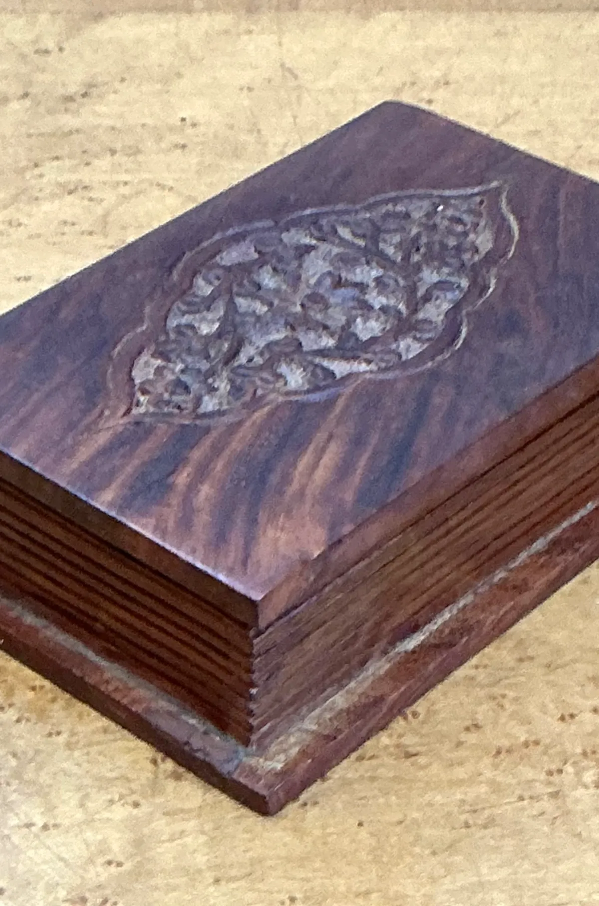 Vintage Carved Wood Trinket Box — additional photo 3
