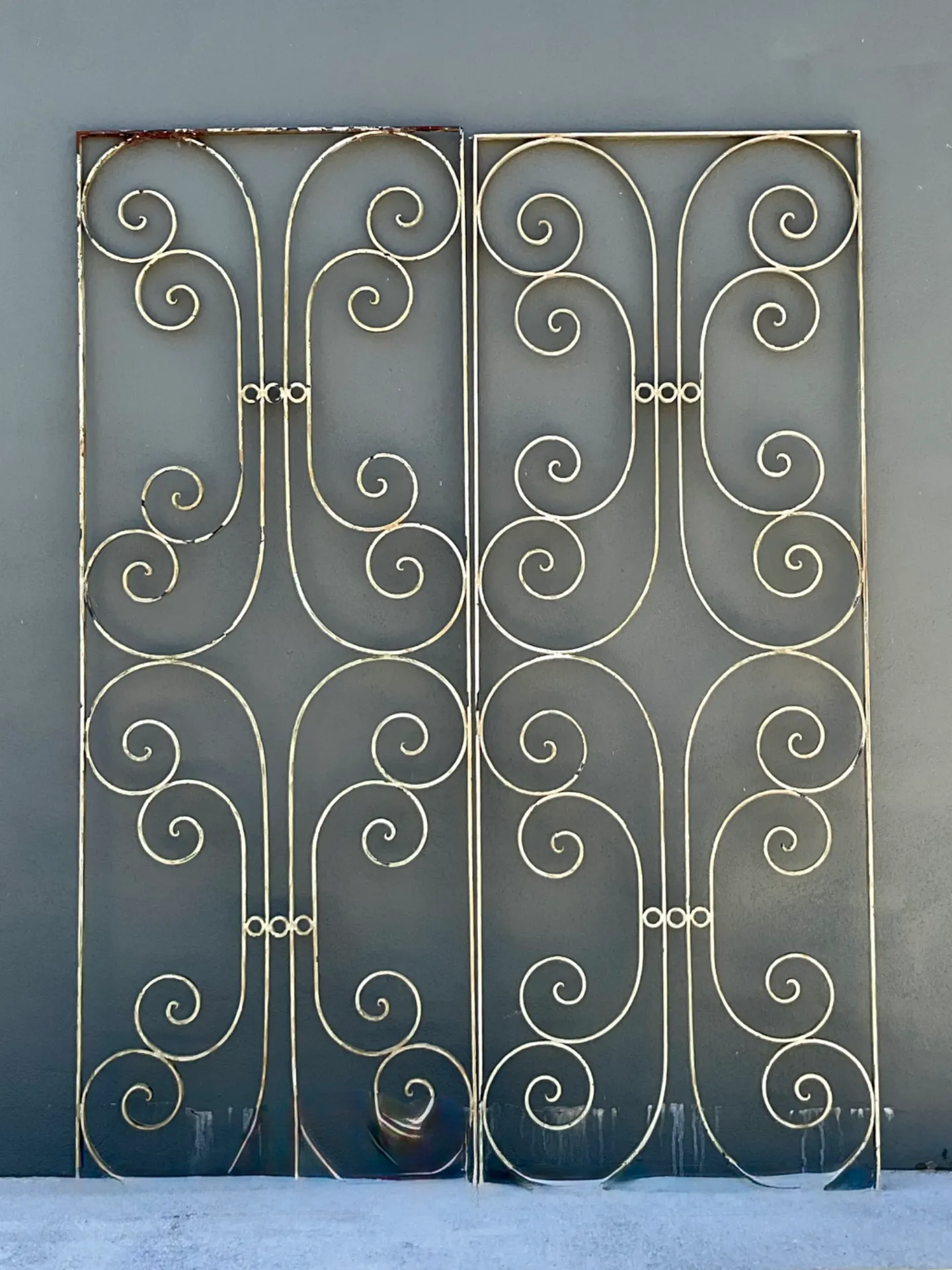 Vintage Wrought Iron Scrollwork Panels — additional photo 6