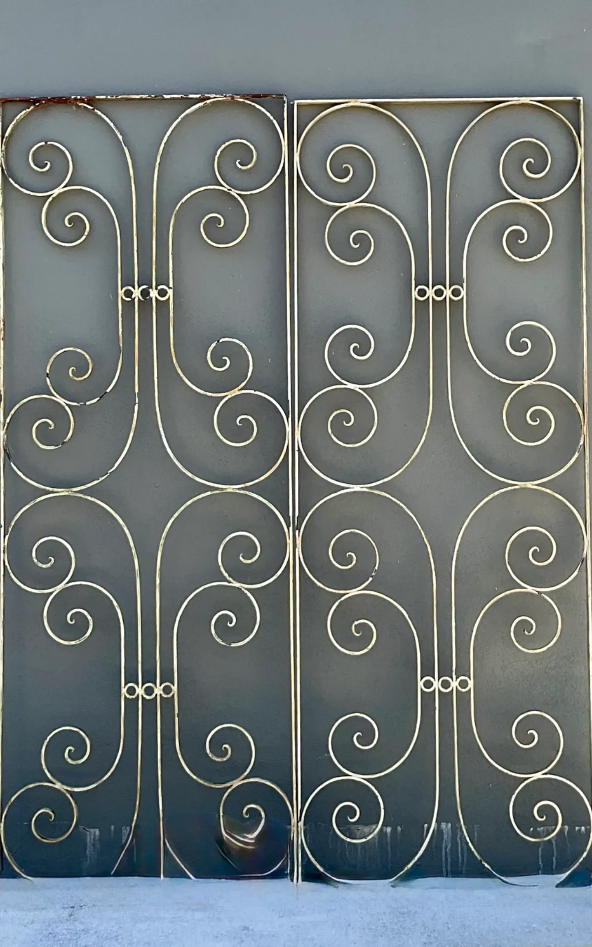 Vintage Wrought Iron Scrollwork Panels — additional photo 6