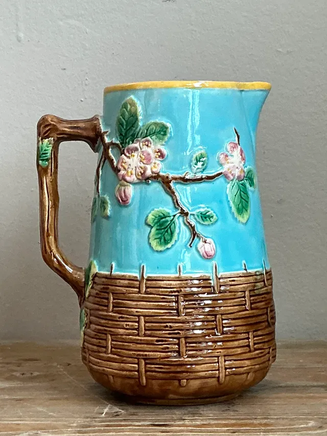George Jones Majolica Blossom Pitcher — additional photo 4