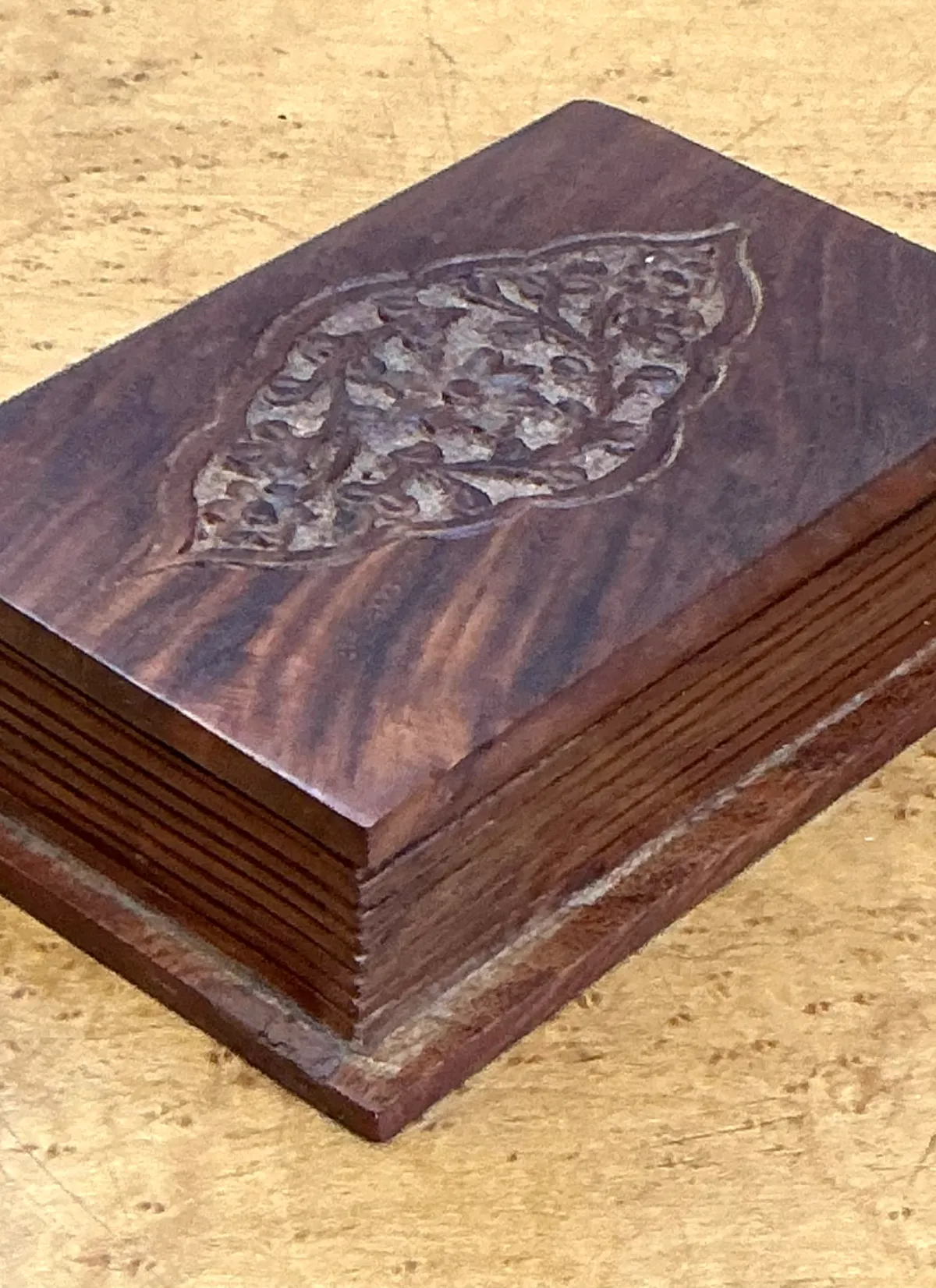 Vintage Carved Wood Trinket Box — additional photo 4