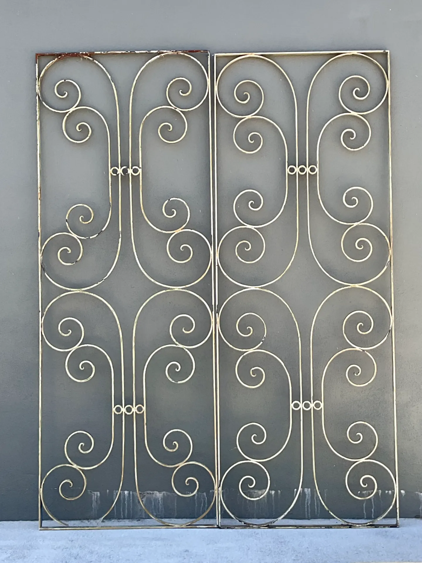Vintage Wrought Iron Scrollwork Panels — additional photo 1