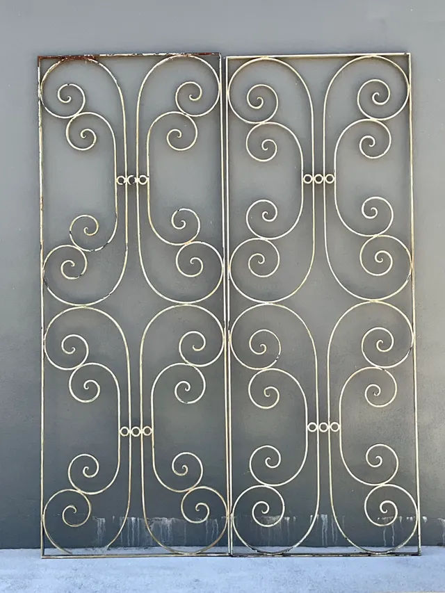 Vintage Wrought Iron Scrollwork Panels — additional photo 1