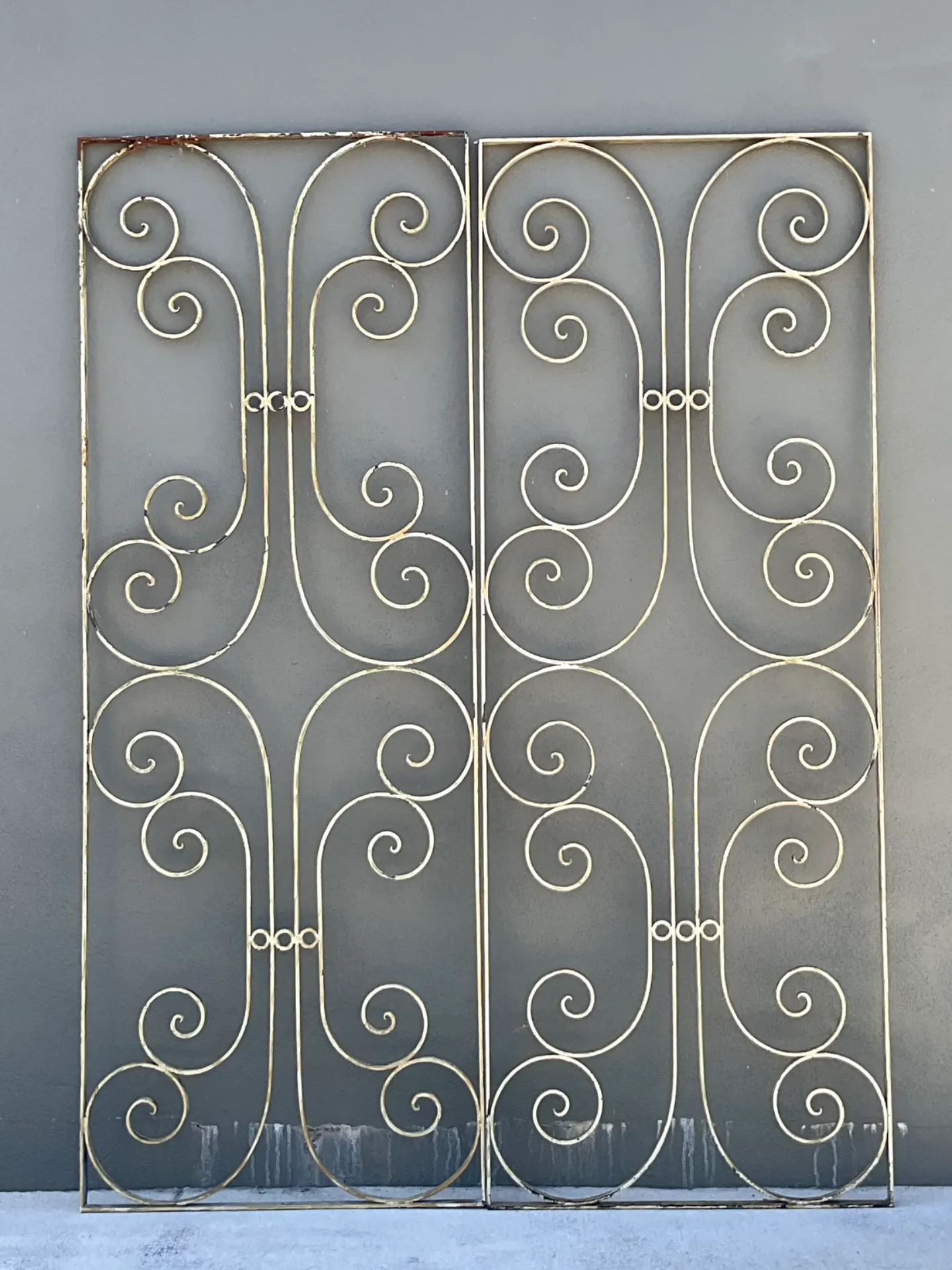 Vintage Wrought Iron Scrollwork Panels — additional photo 2