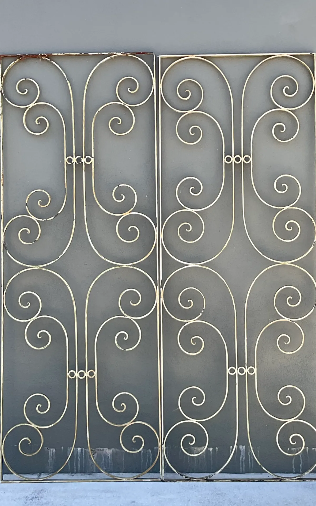 Vintage Wrought Iron Scrollwork Panels — additional photo 2