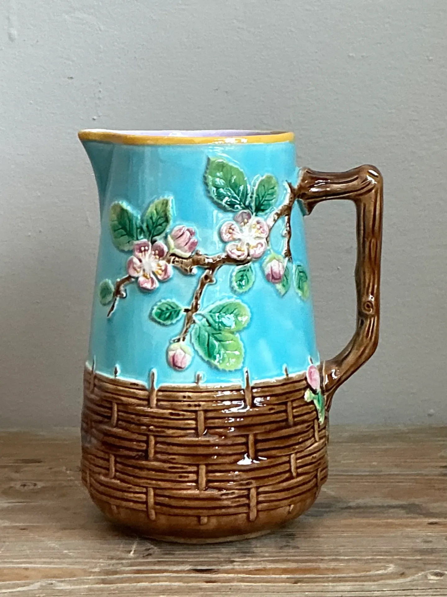 George Jones Majolica Blossom Pitcher — additional photo 5