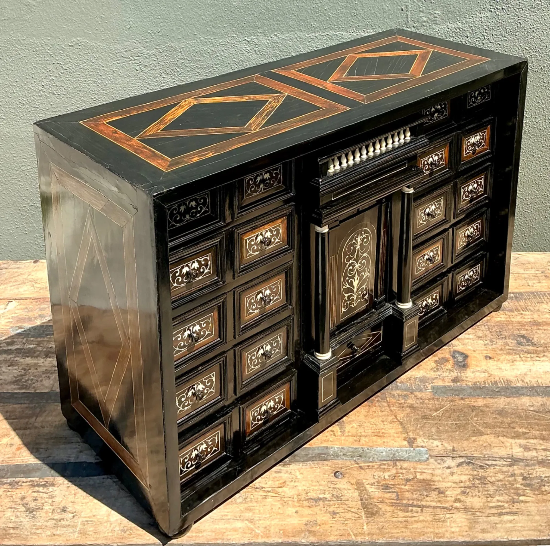 Vintage 17th Century Florentine Inlay Cabinet — additional photo 8