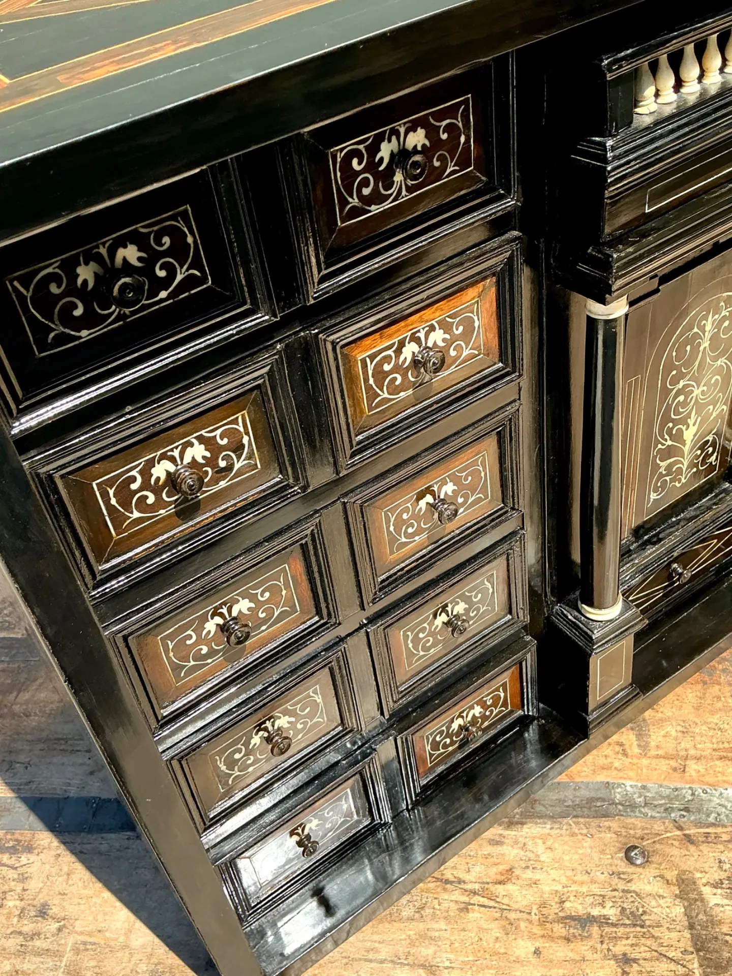 Vintage 17th Century Florentine Inlay Cabinet — additional photo 3