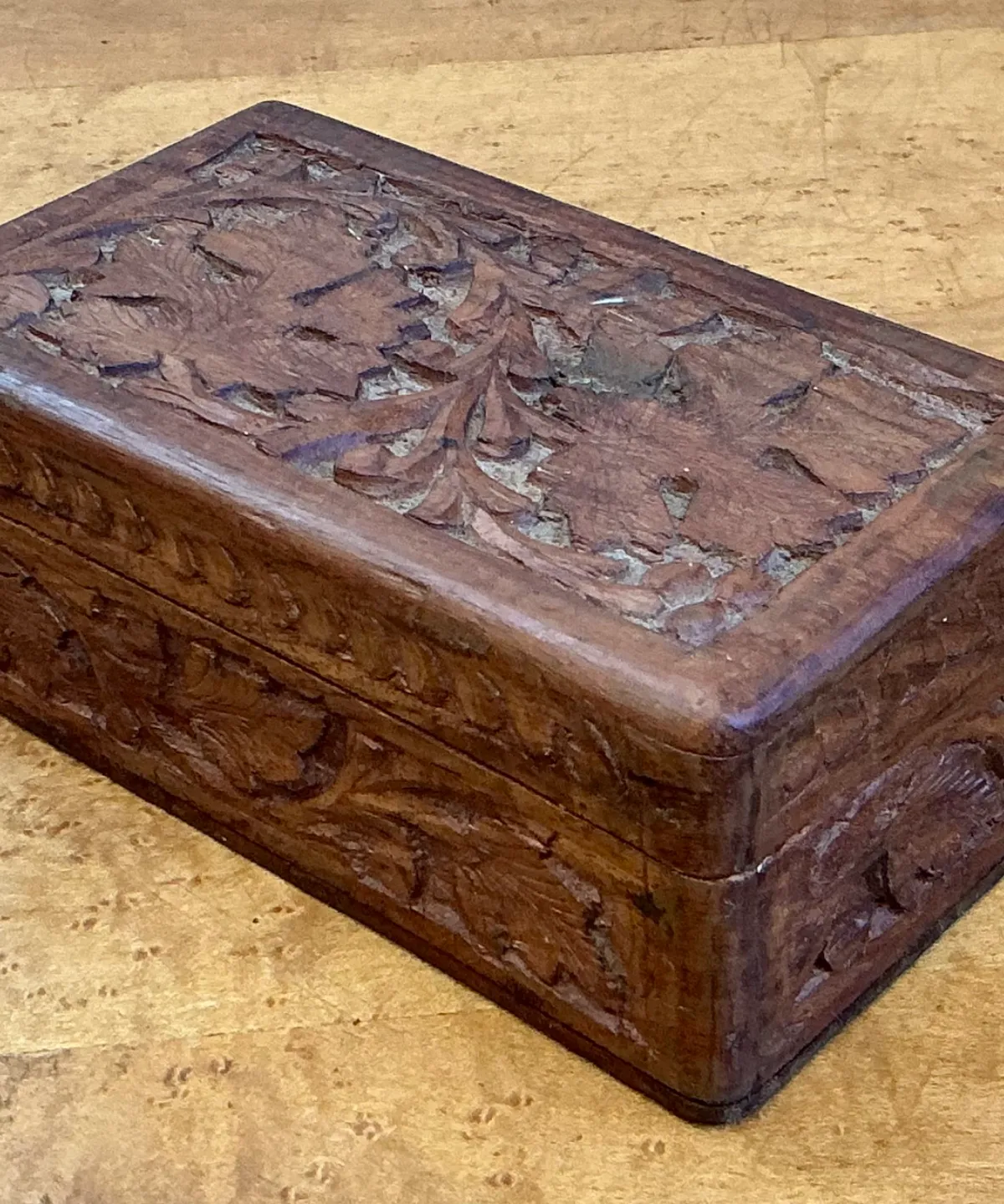 Vintage Carved Wood Trinket Box — additional photo 6