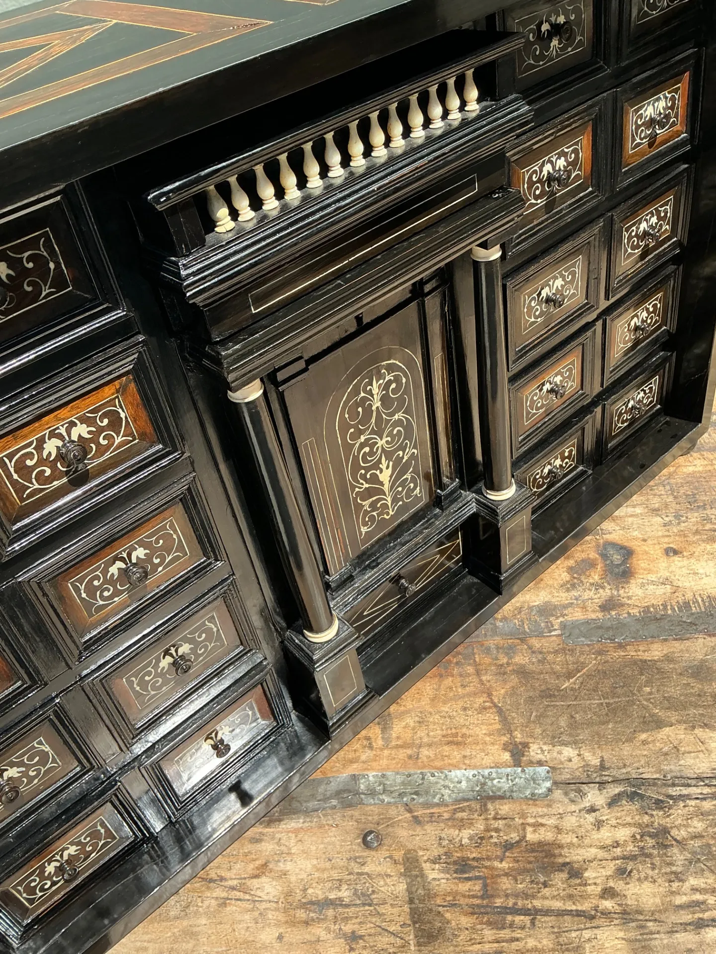 Vintage 17th Century Florentine Inlay Cabinet — additional photo 4
