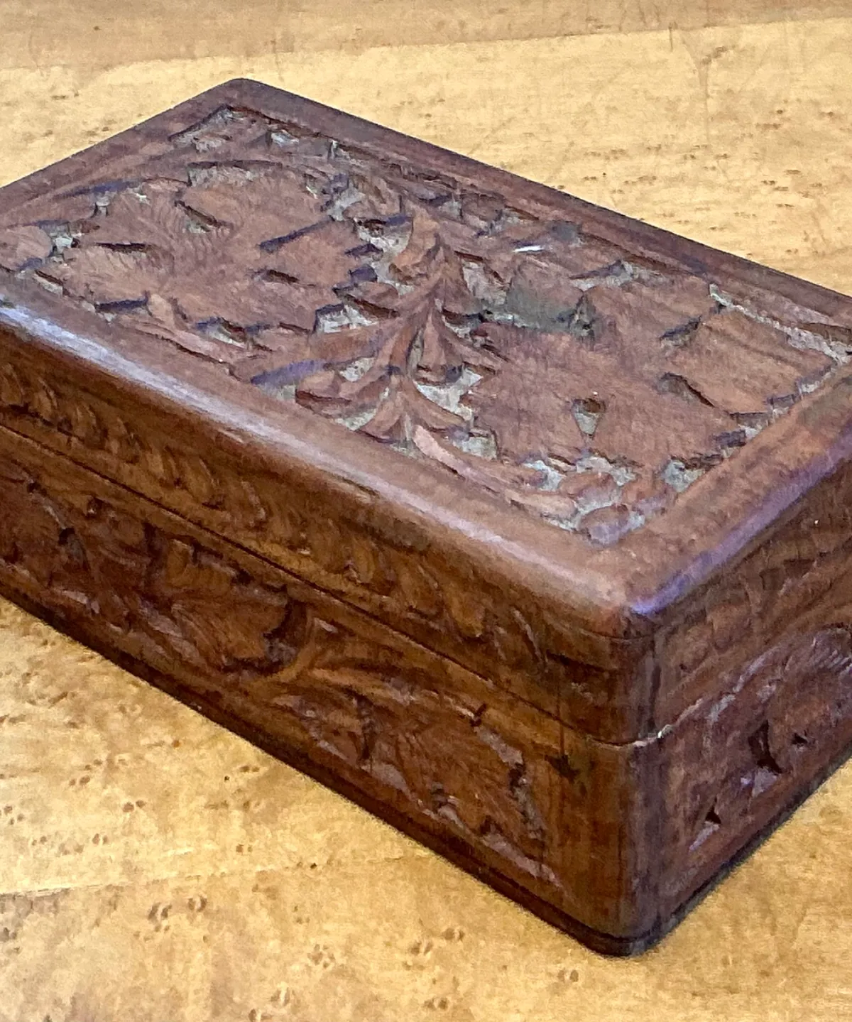 Vintage Carved Wood Trinket Box — additional photo 7