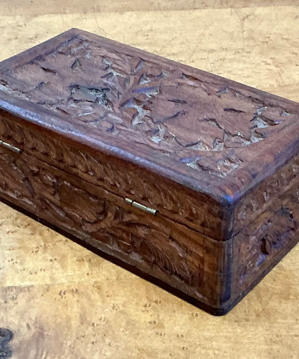 Vintage Carved Wood Trinket Box — additional photo 2