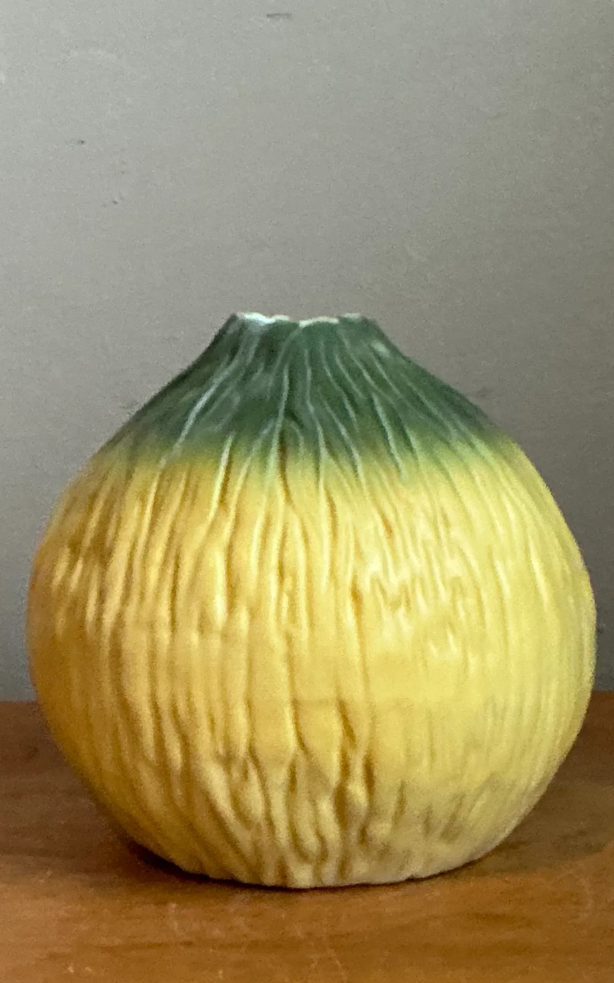 Vintage Green Ombre Ceramic Vase — additional photo 2