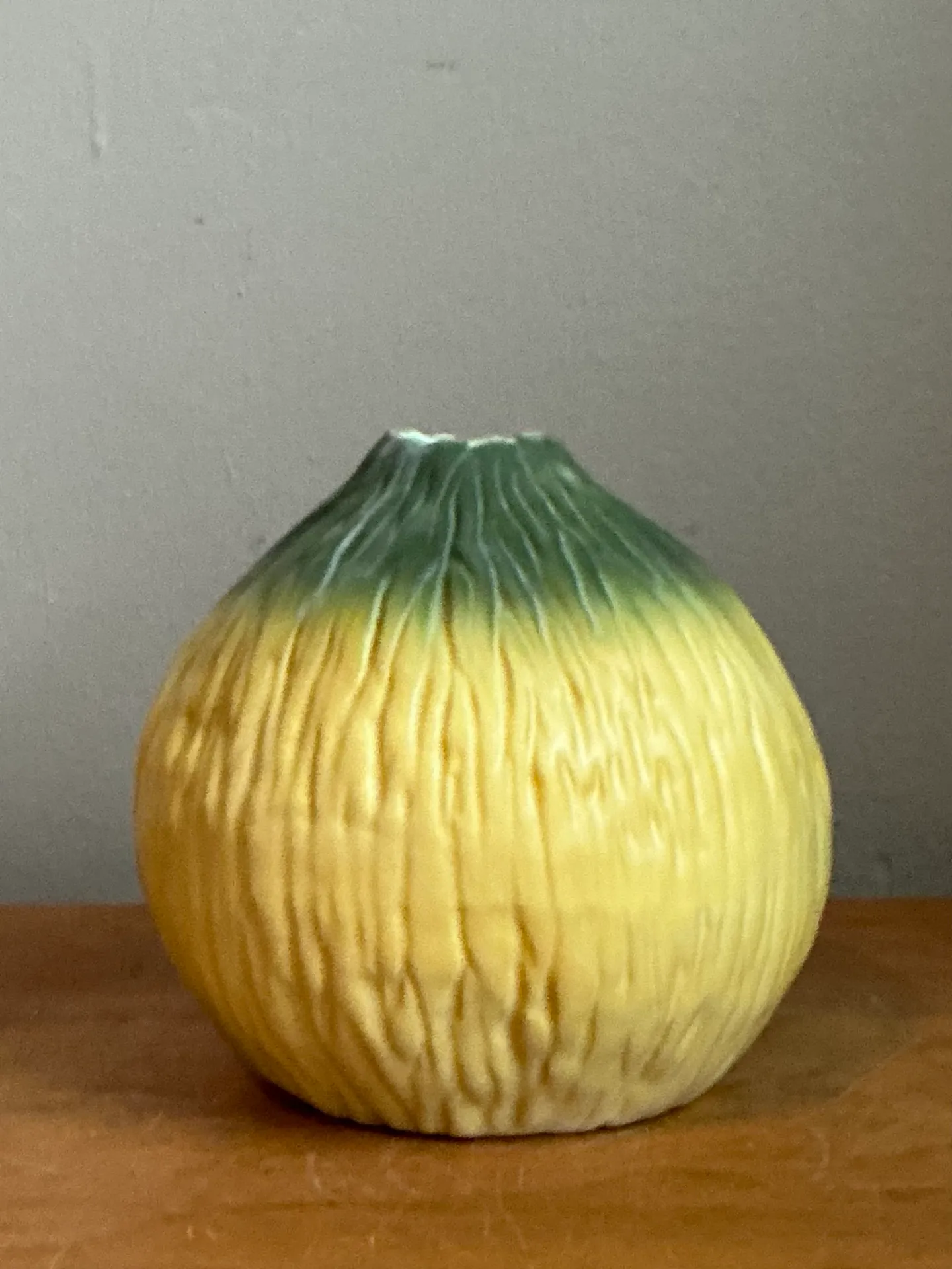 Vintage Green Ombre Ceramic Vase — additional photo 1
