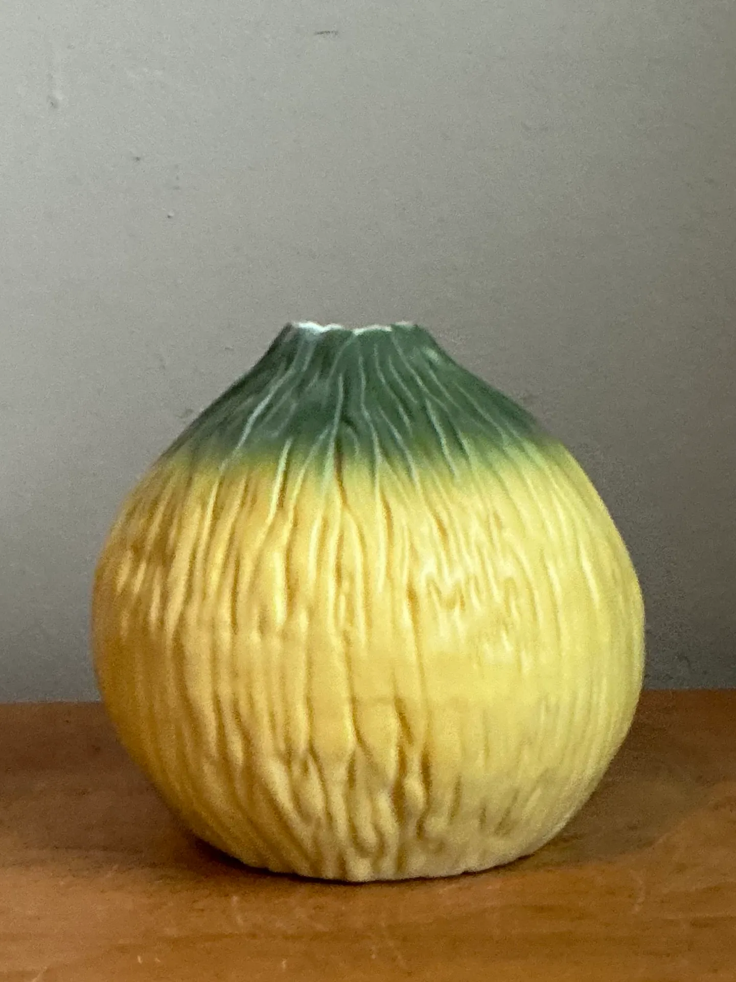 Vintage Green Ombre Ceramic Vase — additional photo 7