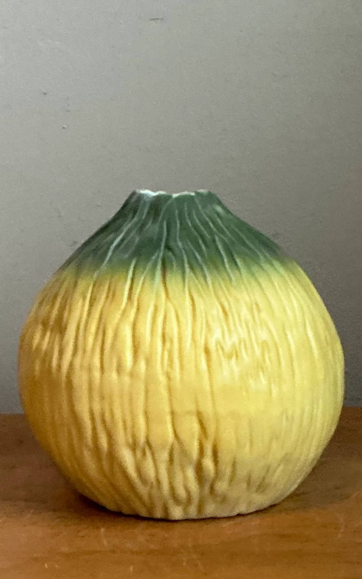 Vintage Green Ombre Ceramic Vase — additional photo 7