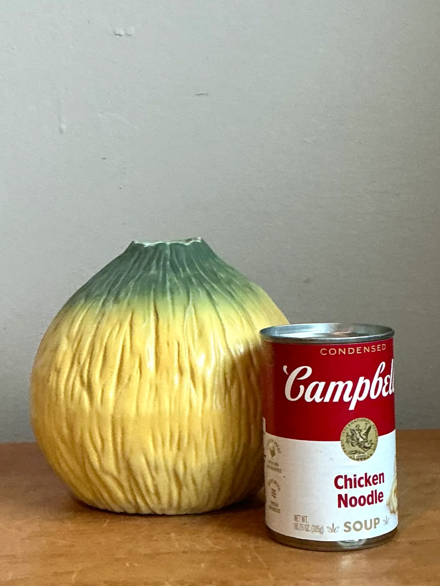 Vintage Green Ombre Ceramic Vase — additional photo 3