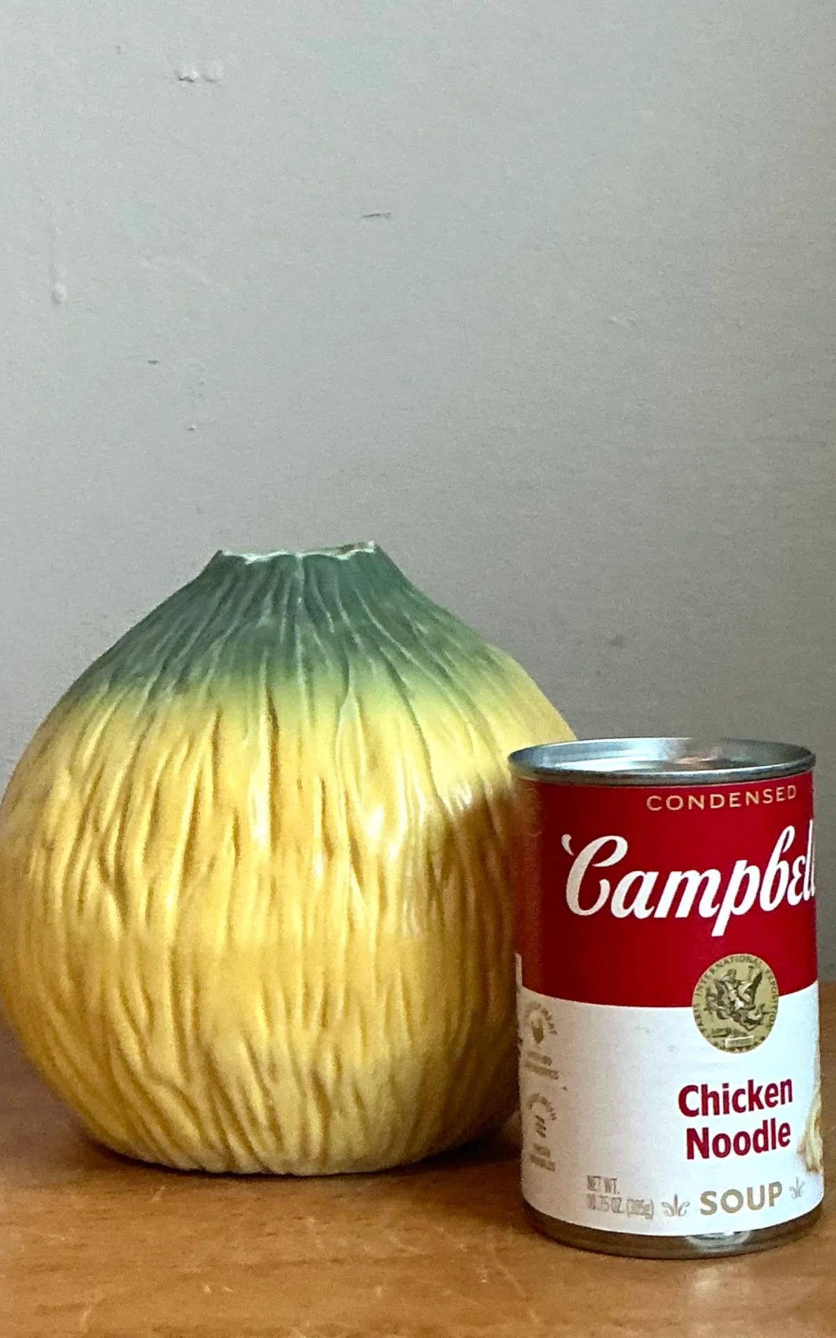 Vintage Green Ombre Ceramic Vase — additional photo 3