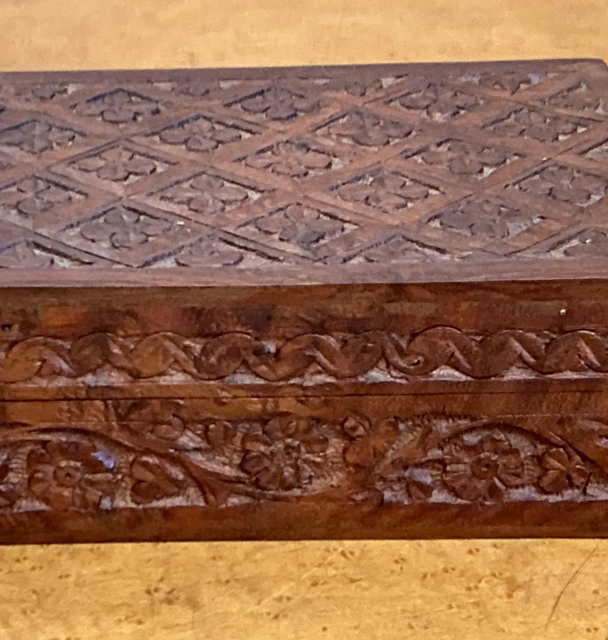Vintage Carved Wood Trinket Box — additional photo 6