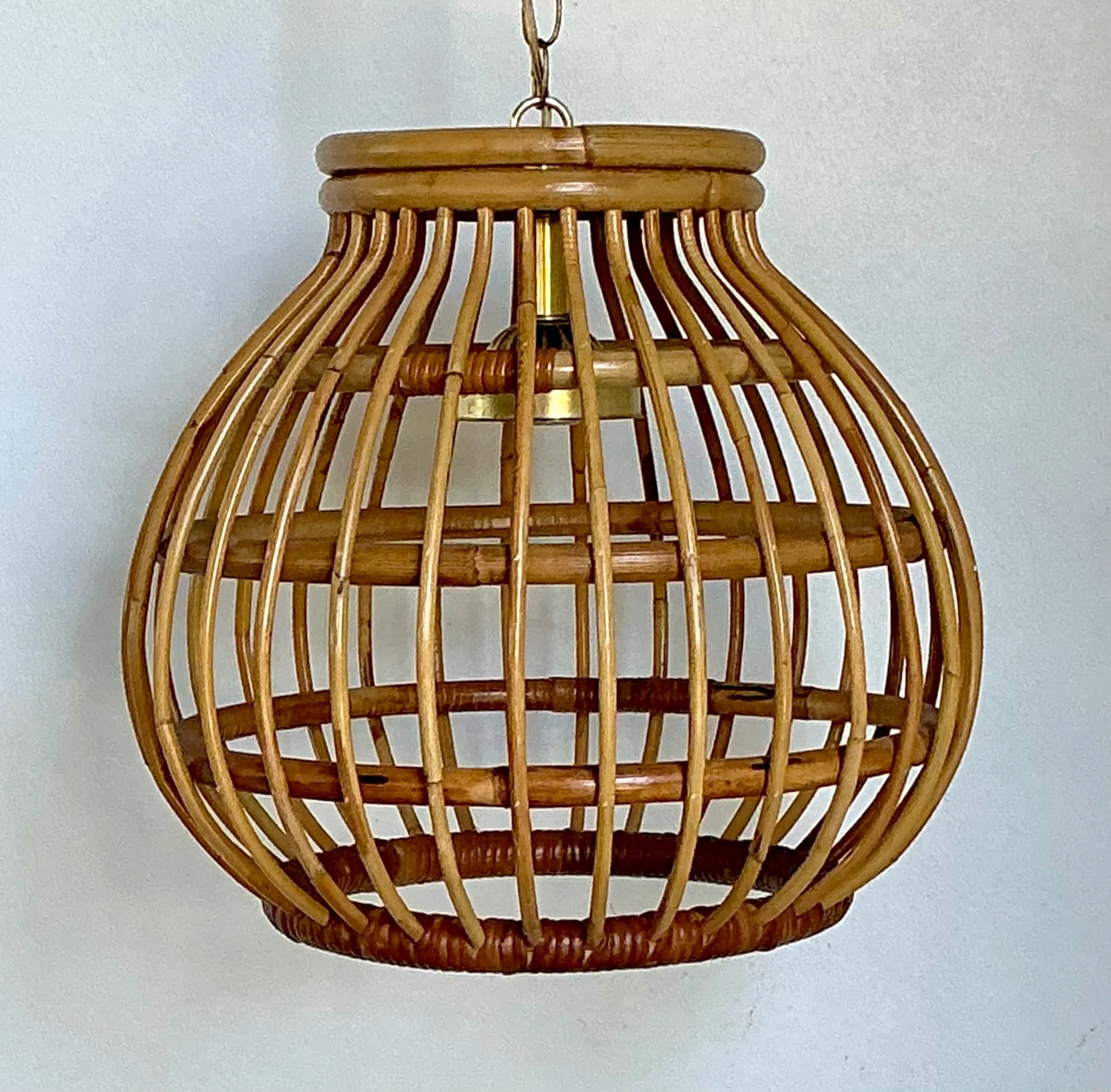 Vintage Rattan Pendant Light — additional photo 2