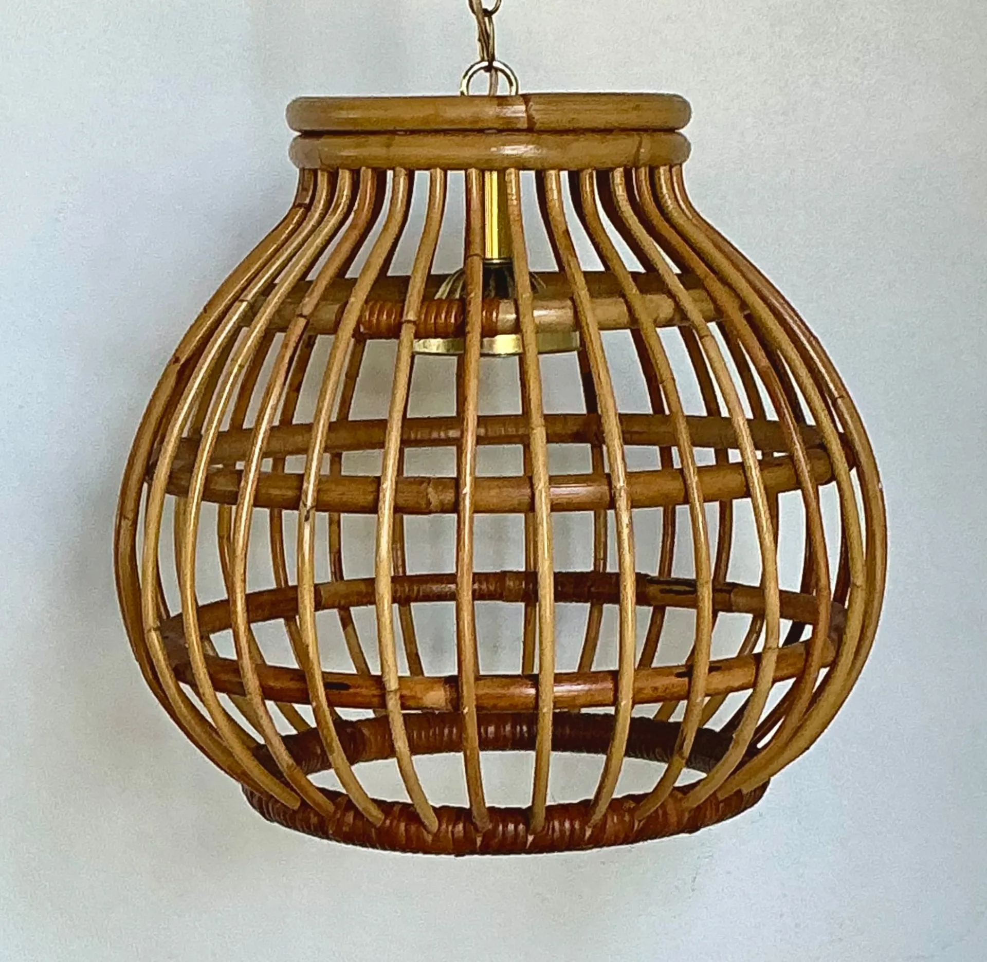Vintage Rattan Pendant Light — additional photo 5