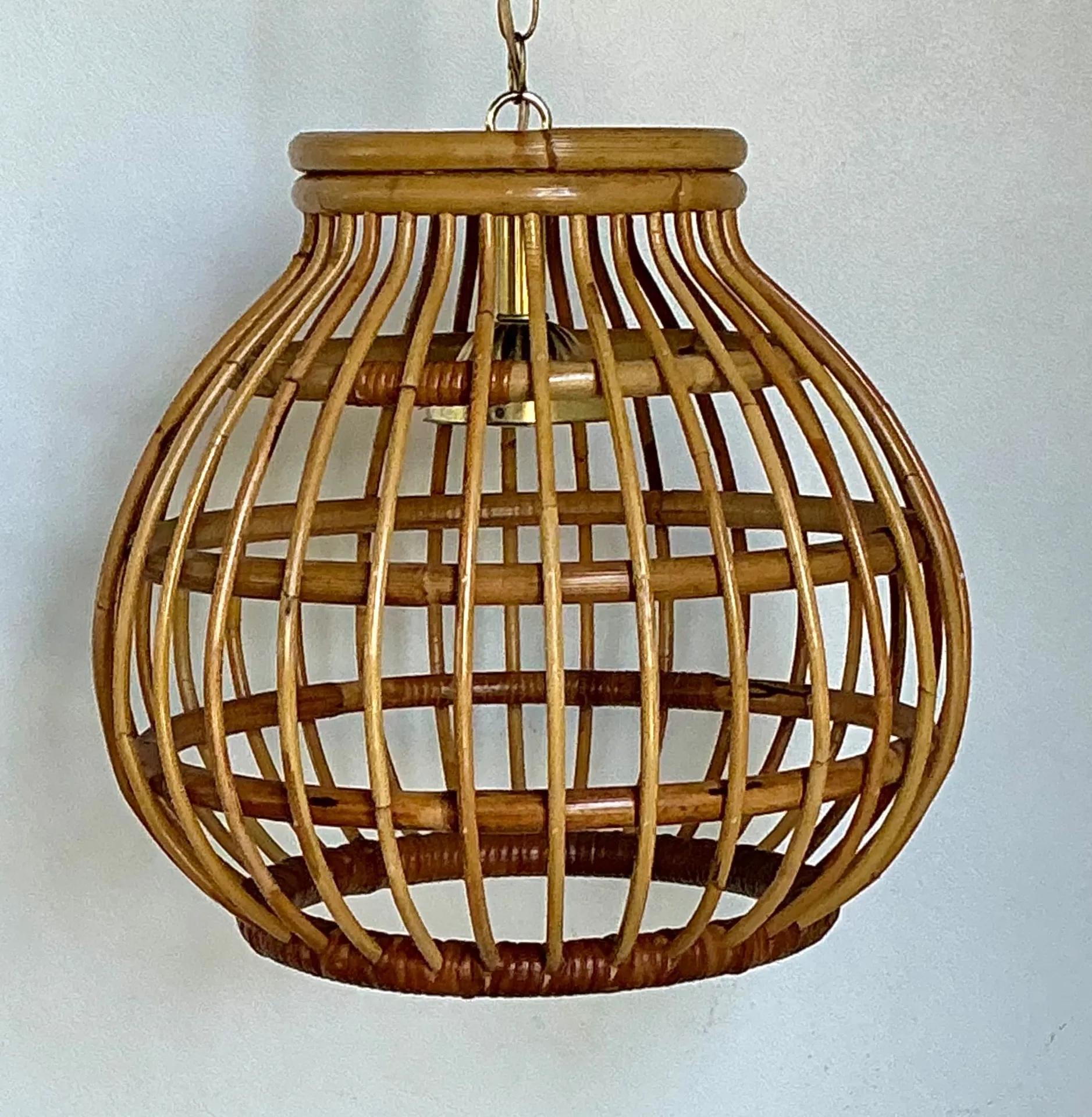 Vintage Rattan Pendant Light — additional photo 6