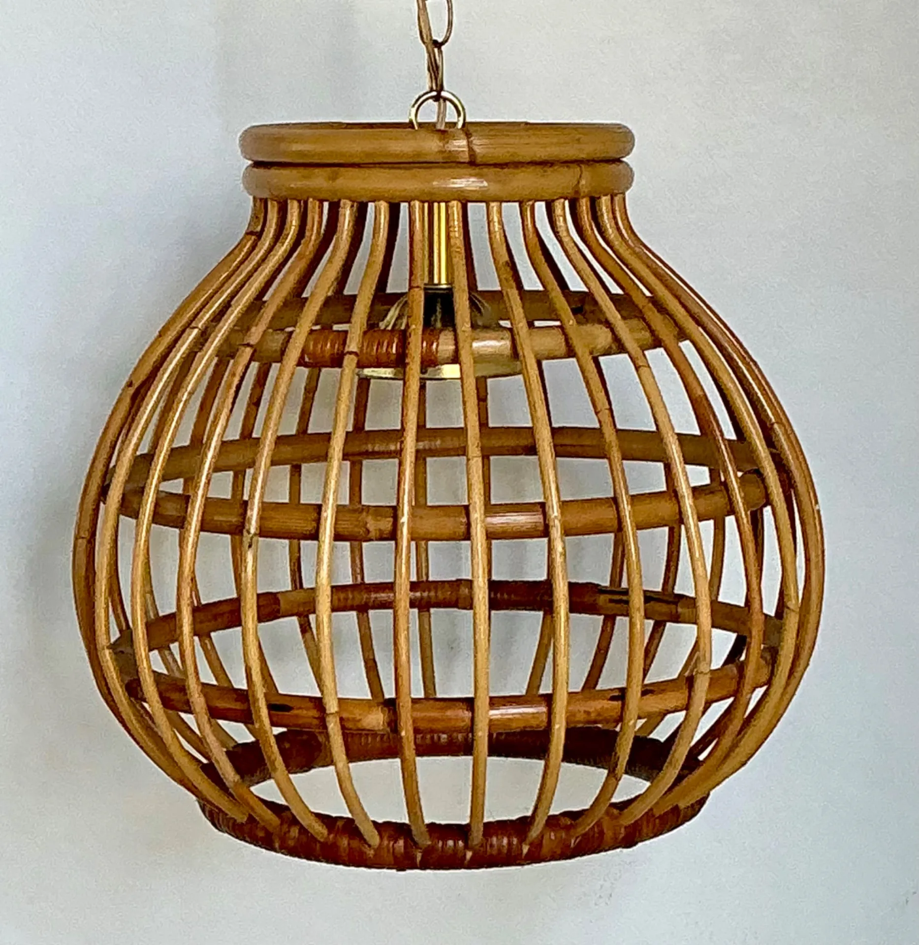Vintage Rattan Pendant Light — additional photo 3