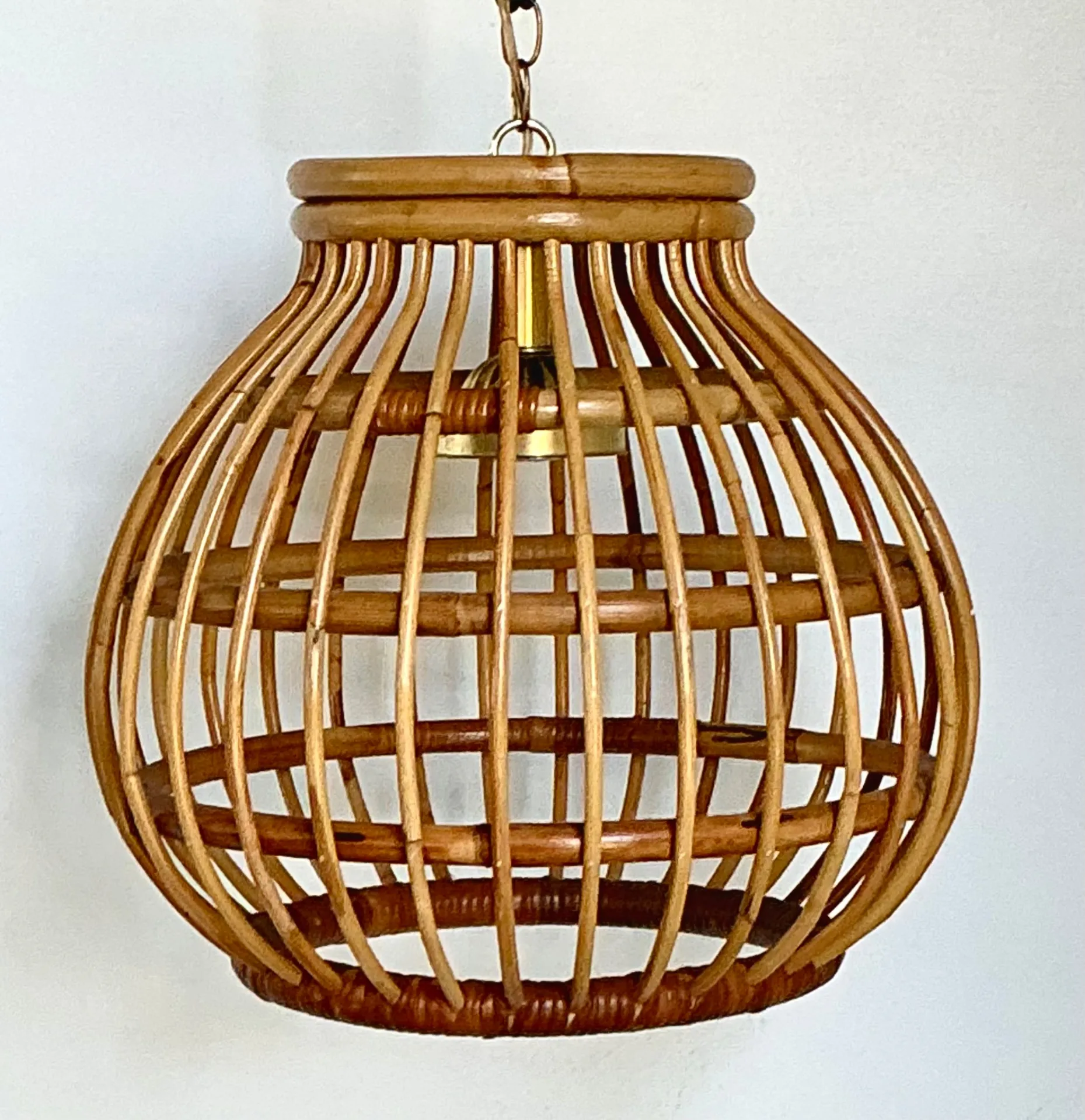 Vintage Rattan Pendant Light — additional photo 1