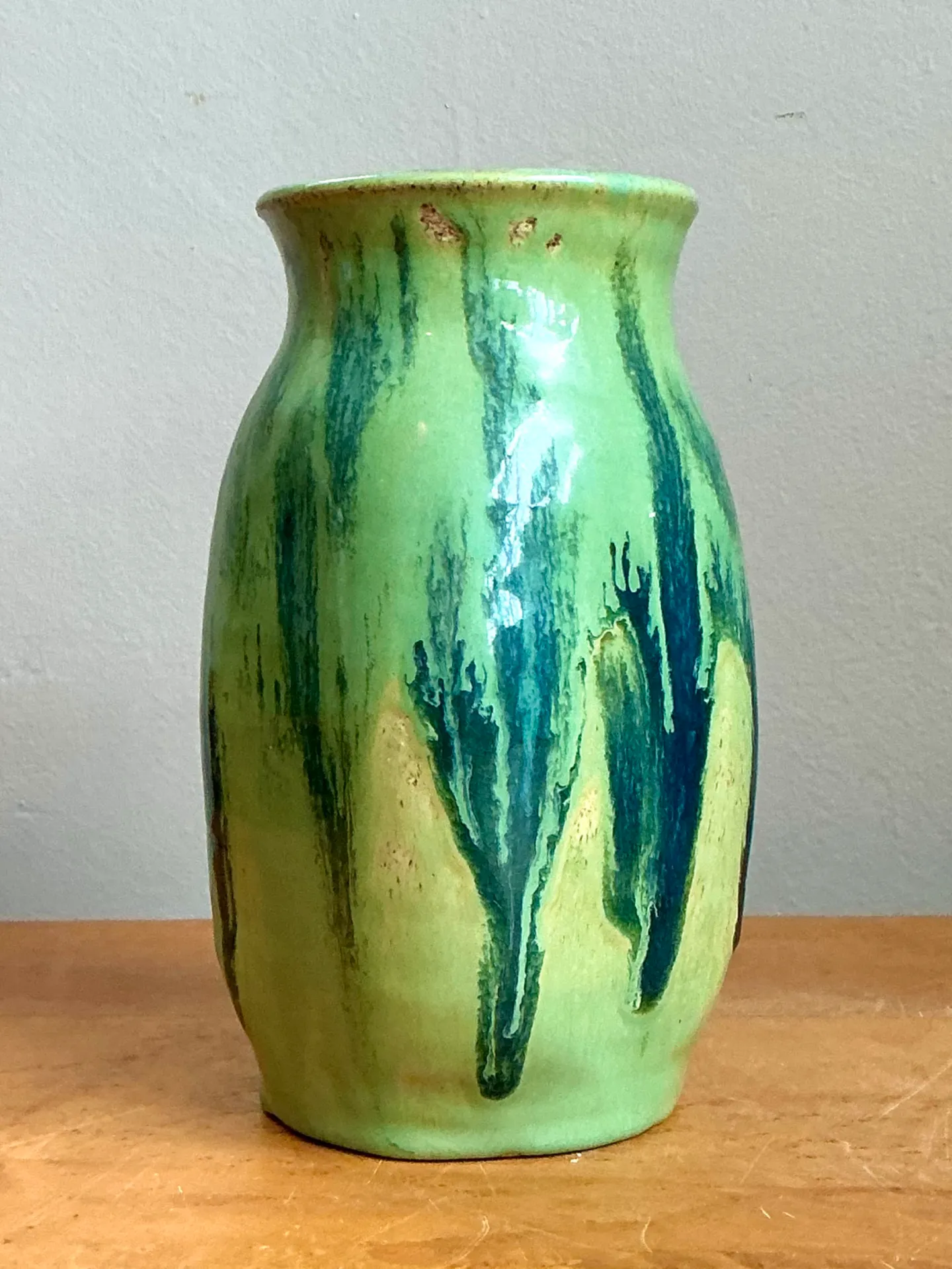Vintage Drip Glaze Ceramic Vase — additional photo 1