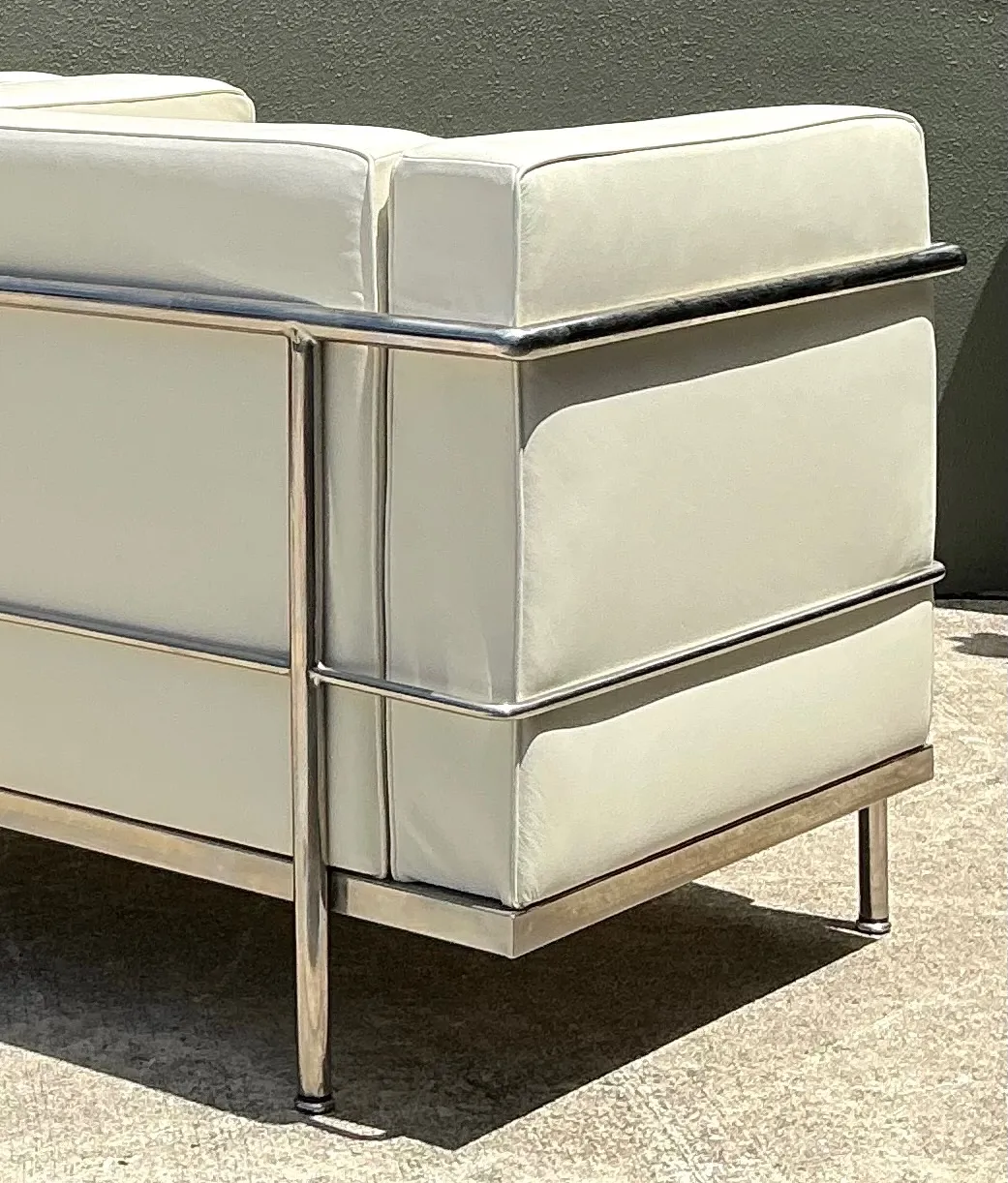 Vintage Chrome Frame Lounge Chairs After Corbusier - A Pair — additional photo 5