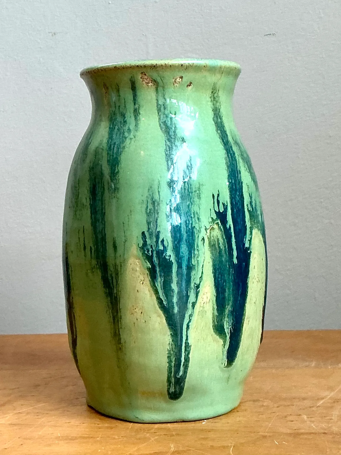 Vintage Drip Glaze Ceramic Vase — additional photo 2