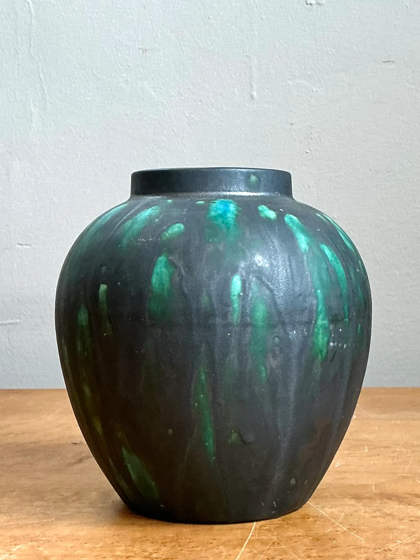 Vintage Drip Glaze Ceramic Vase — additional photo 2