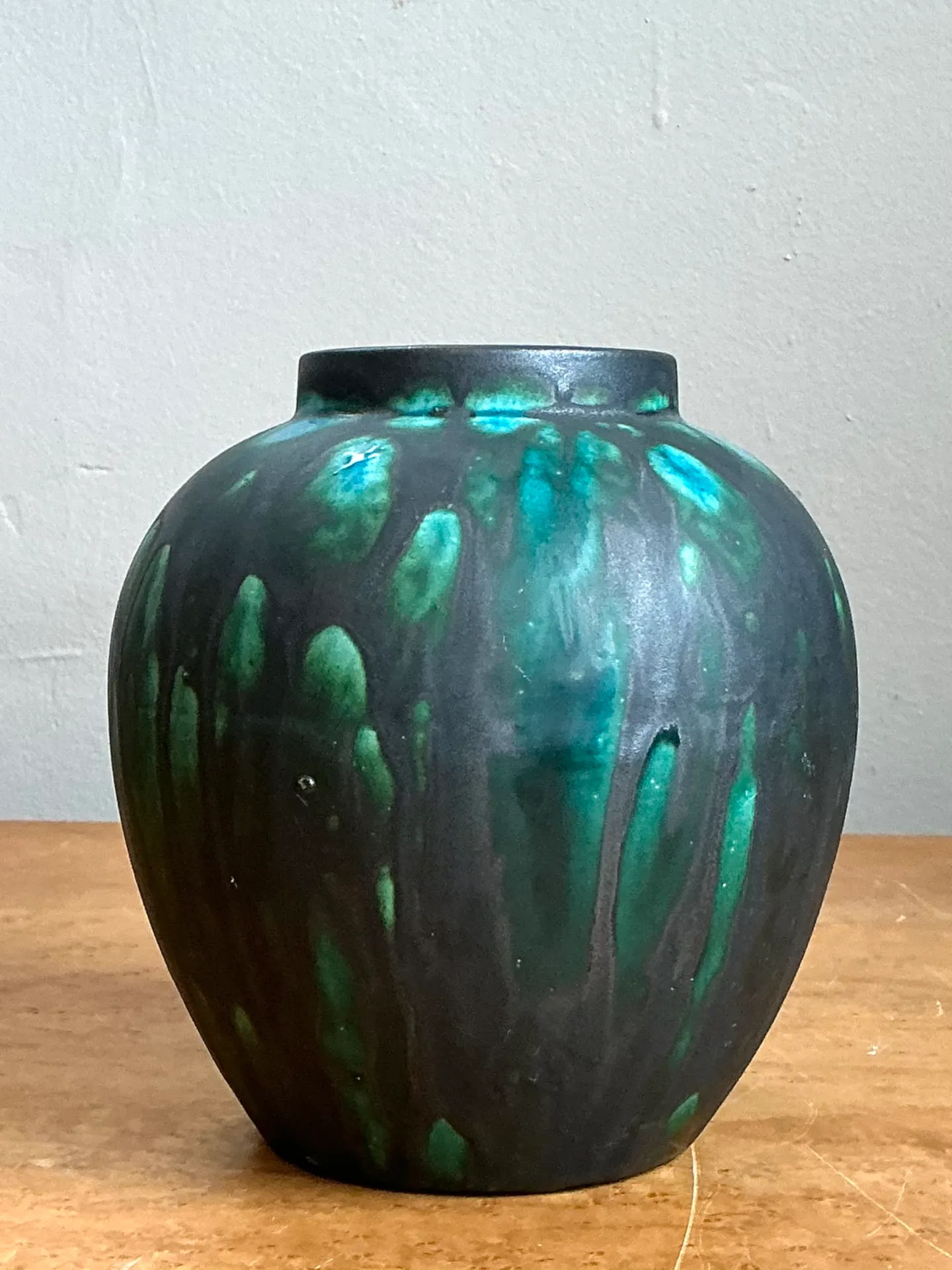 Vintage Drip Glaze Ceramic Vase — additional photo 3