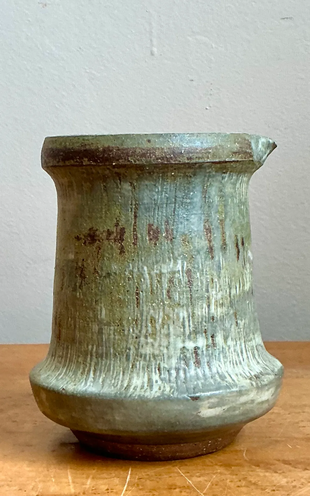 Vintage Drip Glaze Ceramic Pitcher