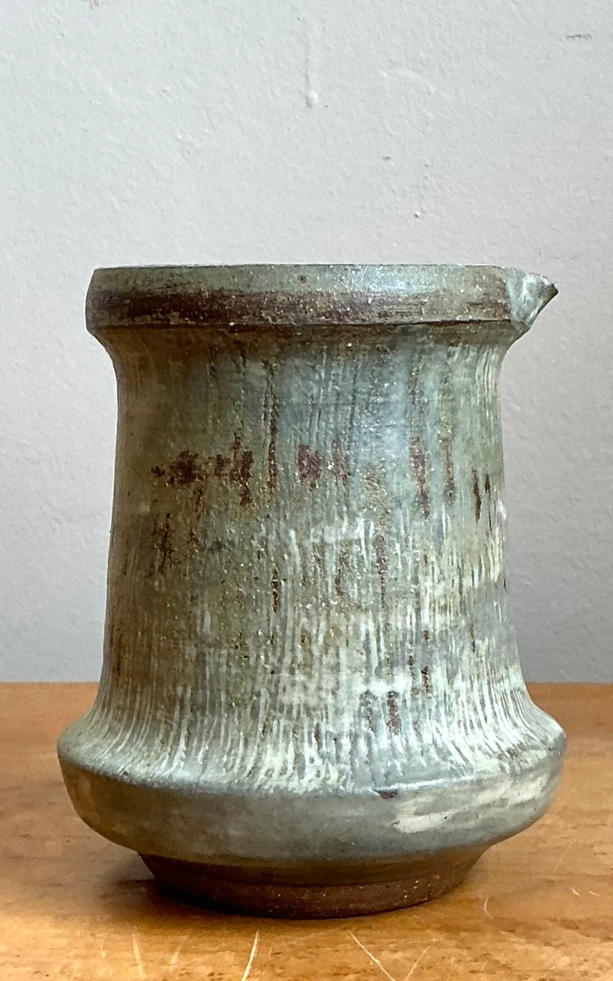 Vintage Drip Glaze Ceramic Pitcher — additional photo 5
