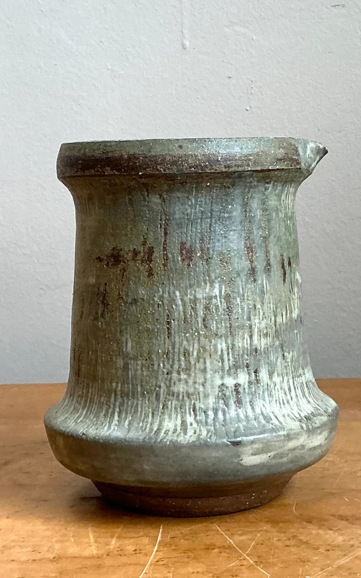 Vintage Drip Glaze Ceramic Pitcher — additional photo 7