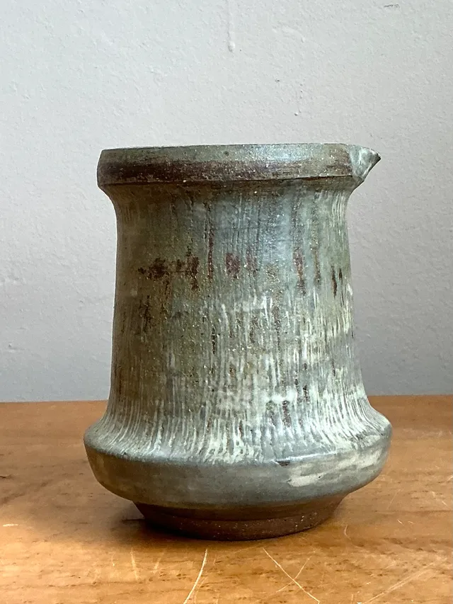 Vintage Drip Glaze Ceramic Pitcher — additional photo 7