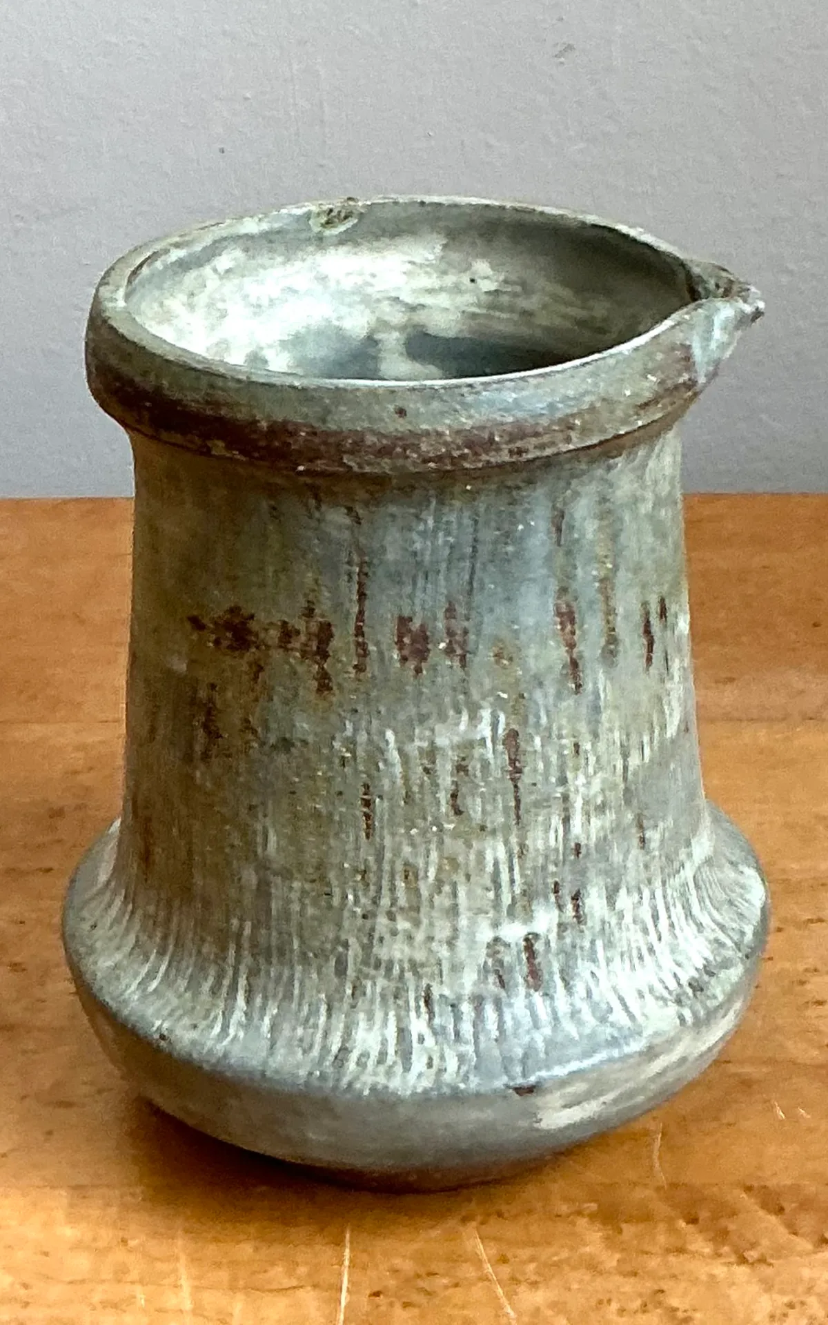 Vintage Drip Glaze Ceramic Pitcher — additional photo 6