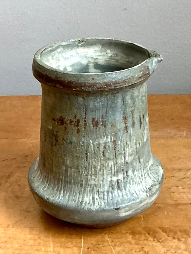Vintage Drip Glaze Ceramic Pitcher — additional photo 6